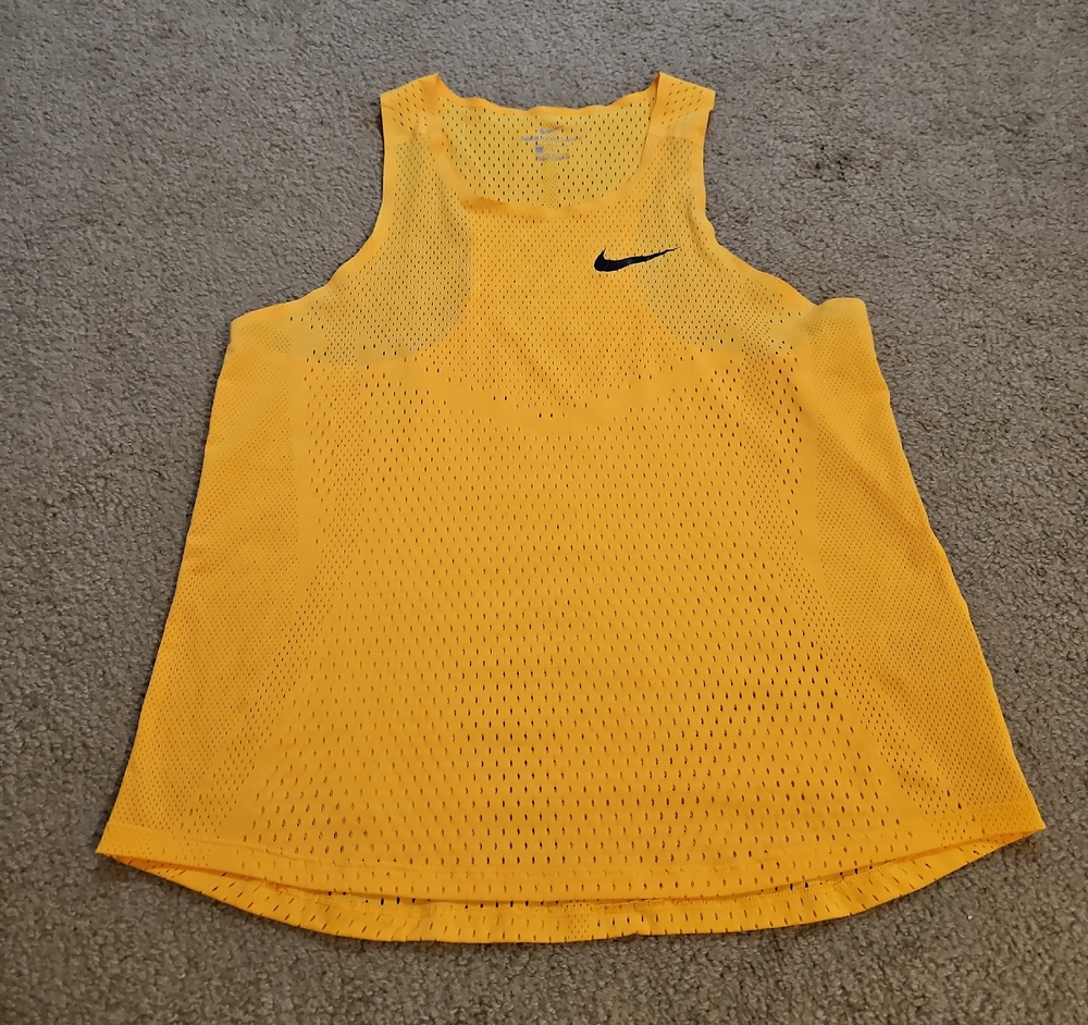 Nike Men's Bright Yellow Mesh Tank Top
